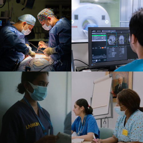 Photo collage of clinical staff